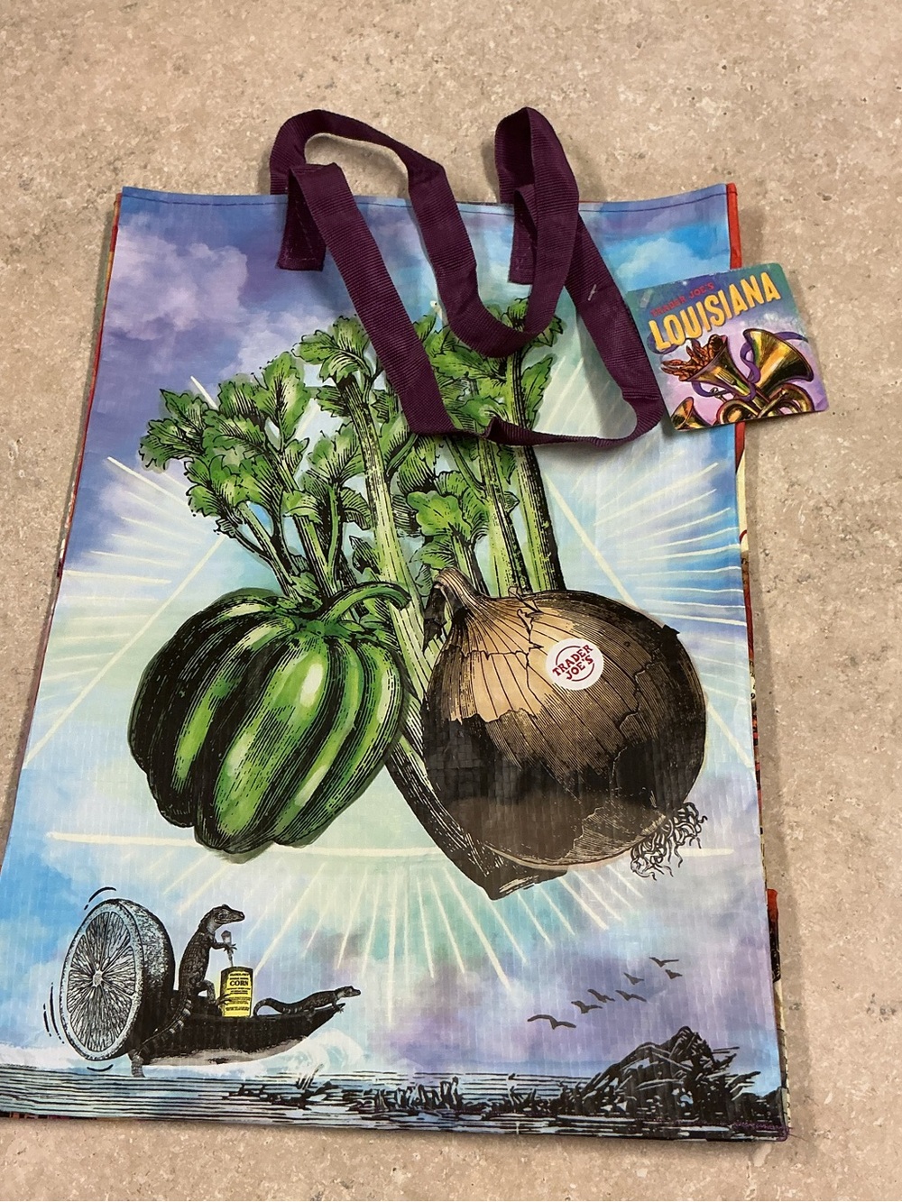 Trader Joe's Louisiana Reusable Polypropylene Shopping Bag 6 Gal 15x11x6 in